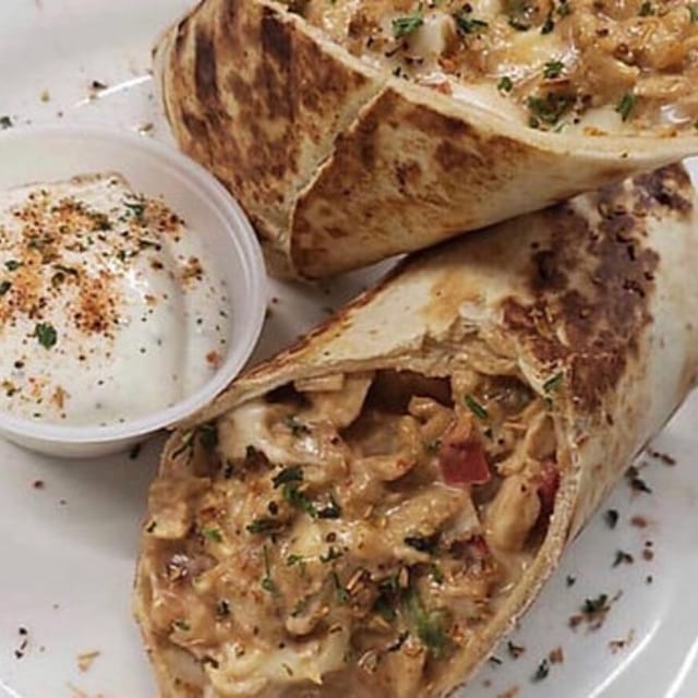 Chicken Cheese Steak Wrap.