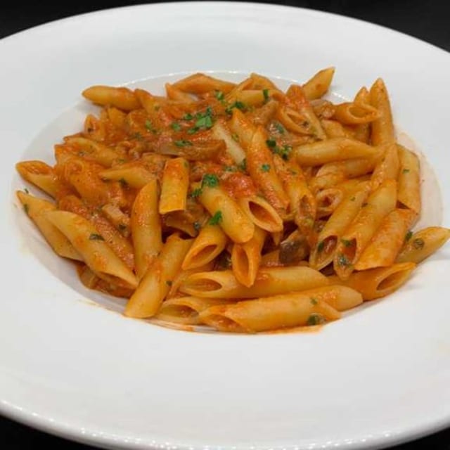 Ziti with Tomato Sauce.