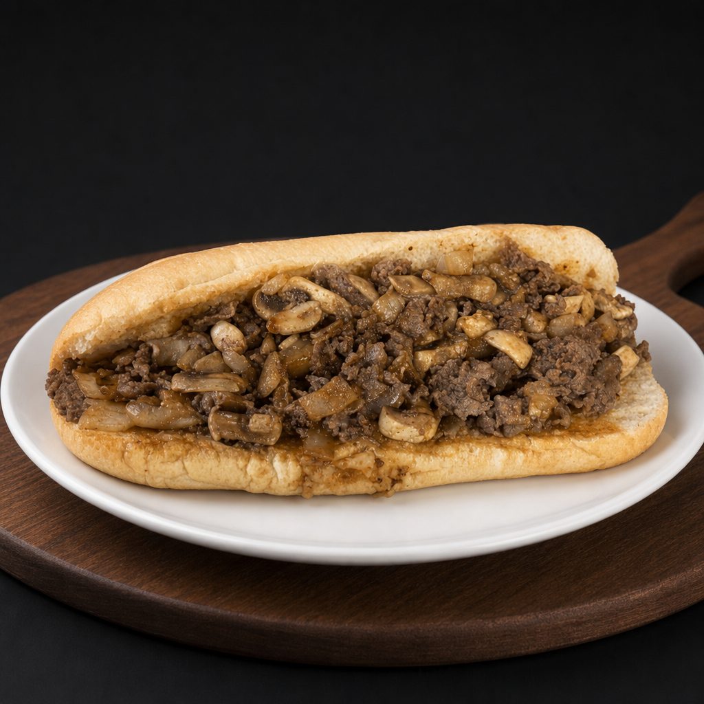 Mushroom Cheese Steak.