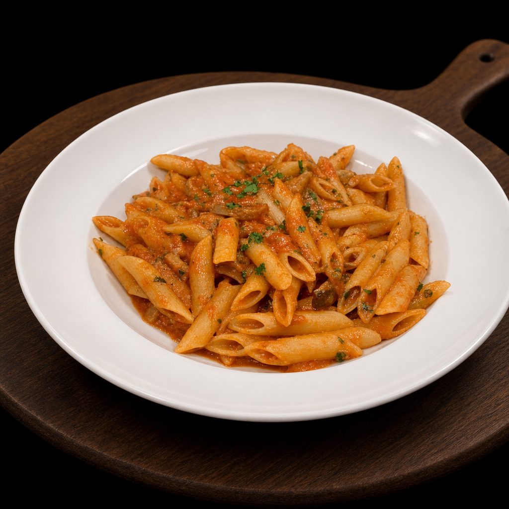 Ziti with Tomato Sauce.