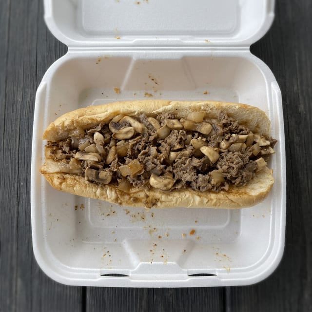 Mushroom Cheese Steak.