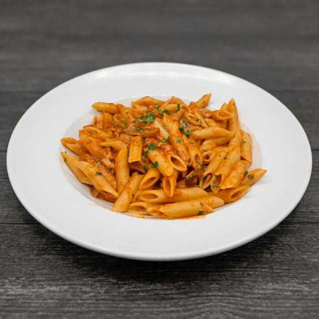 Ziti with Tomato Sauce.