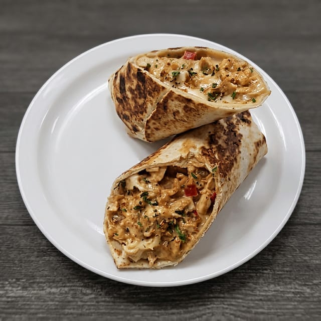 Chicken Cheese Steak Wrap.